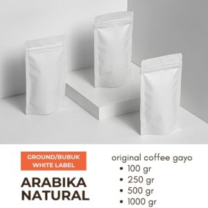 Ground White Label Arabika Natural Original Coffee Gayo